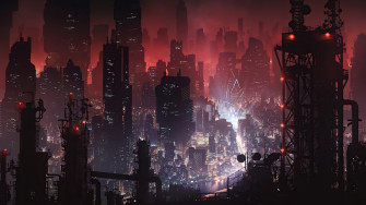 Cyberpunk City Night 4k Laptop Full HD 1080p Wallpaper