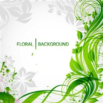 Green Swirly Background Vector