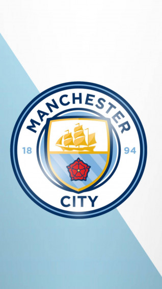 Blue And White Manchester City Logo Wallpaper