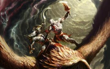 God Of War Kratos Vs Zeus Wallpaper