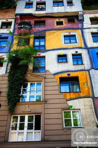 Building Designed By Hundertwasser Hundertwasserhaus Stock Photo