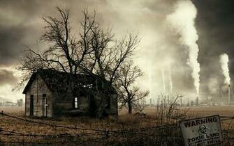 Nuclear Houses Toxic Wallpaper High Quality