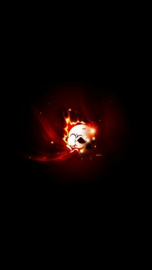 iPhone Wallpaper HD Fire Skull Designs Background