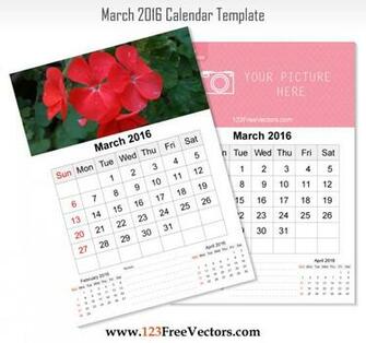Wall Calendar March By 123vectors