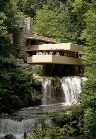 HD Fallingwater Wallpaper Unusual Buildings Waterfall House