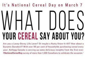 National Cereal Day Is On March What Your
