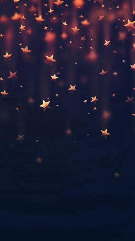 Golden Falling Stars iPhone Wallpaper
