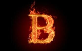 The Fiery English Alphabet Picture B Wallpaper HD
