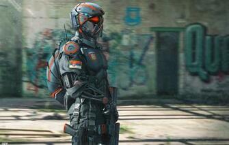 Wallpaper Robot Police Style Soldiers Weapons Military Art