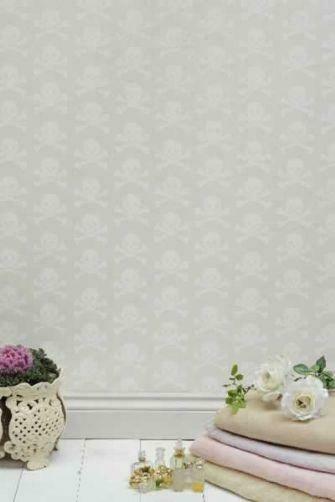 Beware The Moon Skulls Wallpaper White On Snow Glitter