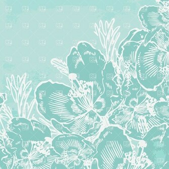 Blue Vintage Floral Background Abstract Greeting