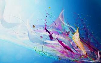 Butterflies Abstract Splash Art Wallpaper