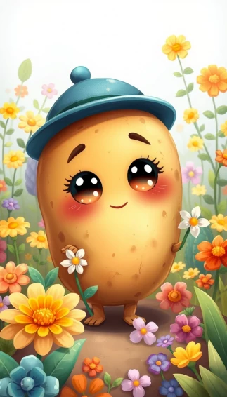 Cute Potato Wallpaper