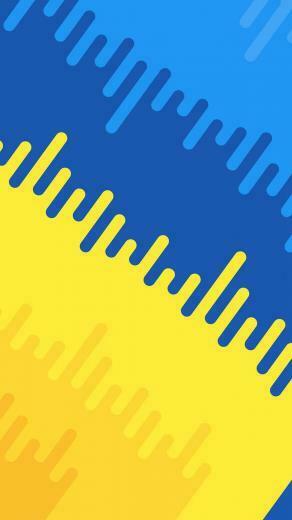 Abstract Blue Yellow Art Pattern iPhone Plus Wallpaper