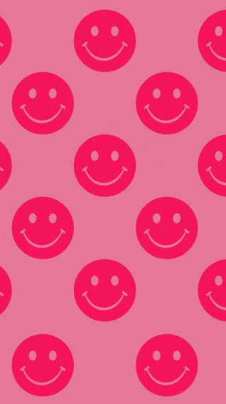Preppy Smiley Face On Yellow Background Wallpaper
