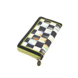 Mackenzie Childs Courtly Check Wallet Chartreuse At Amara