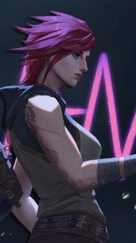 Jinx Vi Arcane Series Wallpaper iPhone Phone 4k 2880e