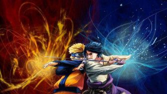 Naruto Vs Sasuke Wallpaper Red X Blue By Narutoarts1