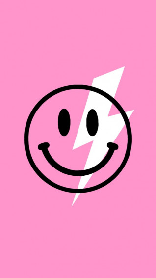 Cute Preppy Smiley Face Lightning Lockscreen Wallpaper