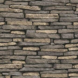 Distinctive Brick Wall Stone Rock Slate Effect 10m Wallpaper Roll