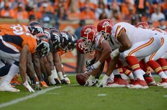 Of The Kansas City Chiefs Line Up Across From Denver Broncos