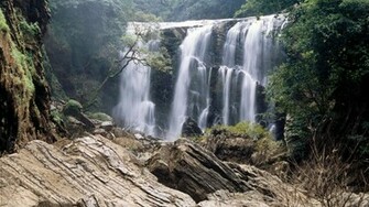 Satoddi Falls Yellapur Karnataka India Desktop Wallpaper Nr