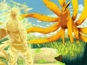 Wallpaper Anime Naruto Nine Chakra Demon Fox Kyuubi The Forest