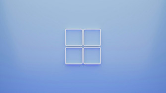 A Blue Background With White Square In The Middle Photo