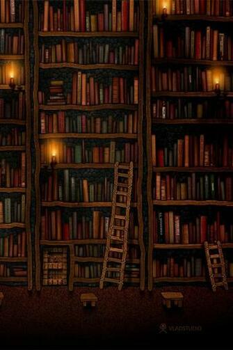 Bookcase Retina iPhone Wallpaper HD Mobiles