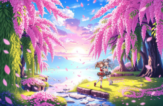 Pink Anime Wallpaper