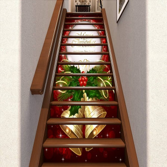 Amazon 13pcs Merry Christmas Bells Holly Berries Stair