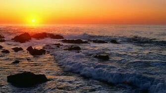 California Sunset Ocean Pacific Wallpaper Travel