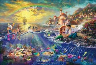4k Wallpaper Disney Princess Thomas Kinkade Painting