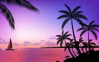 Wallpaper Border Tropical Beach Chair