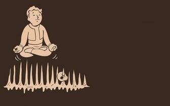 Fallout Brown Vault Boy Simplistic Simple Pip Wallpaper Background