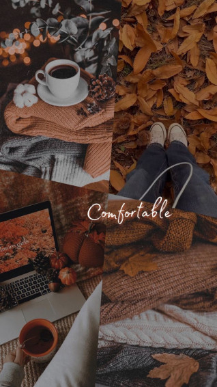 Autumn Collage Aesthetic Wallpaper Fall Comfortable I Take