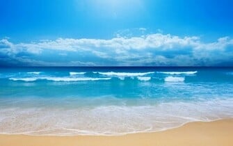 Blue Ocean Wallpaper Clouds Landscapes Nature