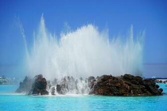 Spray Puerto De La Cruz Tenerife Canary Islands Stock