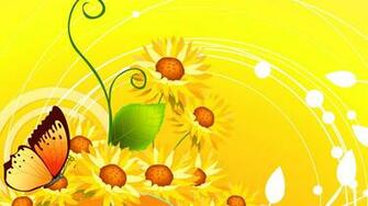 Golden Fall Flowers Wallpaper