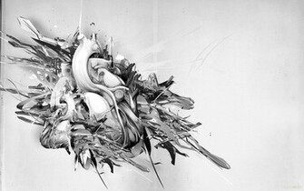 Black And White Abstract Widescreen Wallpaper