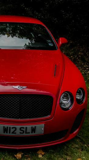 Wallpaper Bentley Continental Gt Red Front
