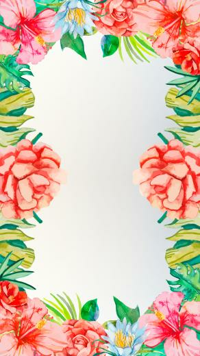 Wallpaper Tropical Flowers iPhone