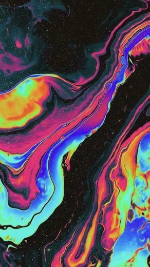 Water Geological Phenomenon Psychedelic Art Purple Pattern