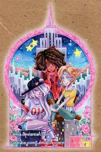 Steven Universe Nyc Crystal Gems Redesign By Lemiacrescent On