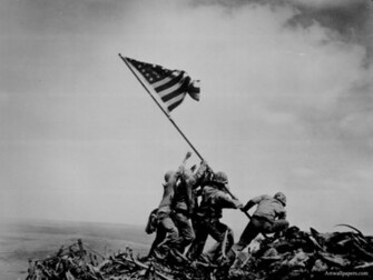 Raising The Flag At Iwo Jima Wallpaper Poster Desktop