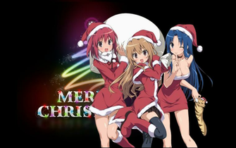 Anime Christmas Girls Beautiful HD Wallpaper Stylish