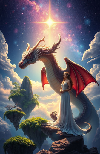 Woman And Dragon Wallpaper