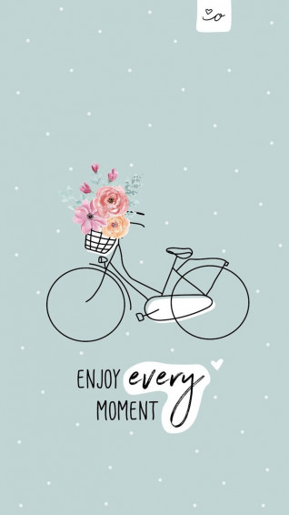 Cute Quote Enjoy Every Moment iPhone Wallpaper