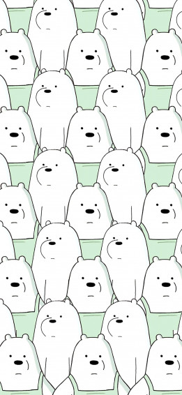 Ice Bear We Bare Bears Black Hearts Purple Aesthetic Wallpaper