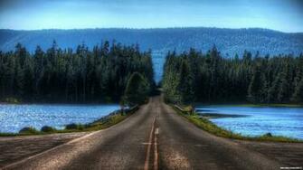 Road In Yellowstone Montana Wallpaper Resolution